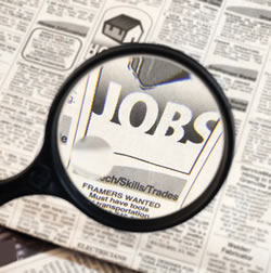Magnifying Glass Newspaper Job Search
