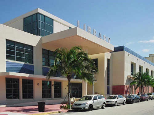 Exterior photo of Miami Beach Regional Branch Library
